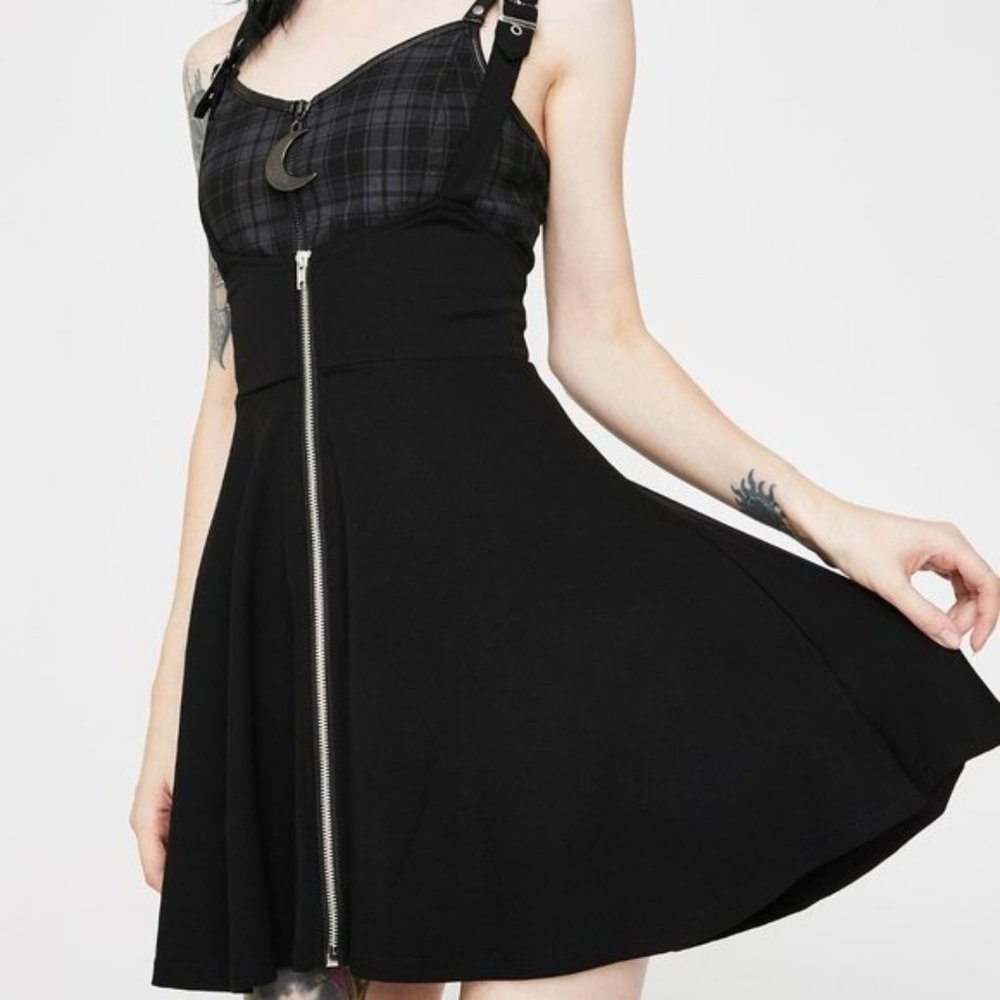 Killstar Suspend Me Underbust Skirt Dress Large Black